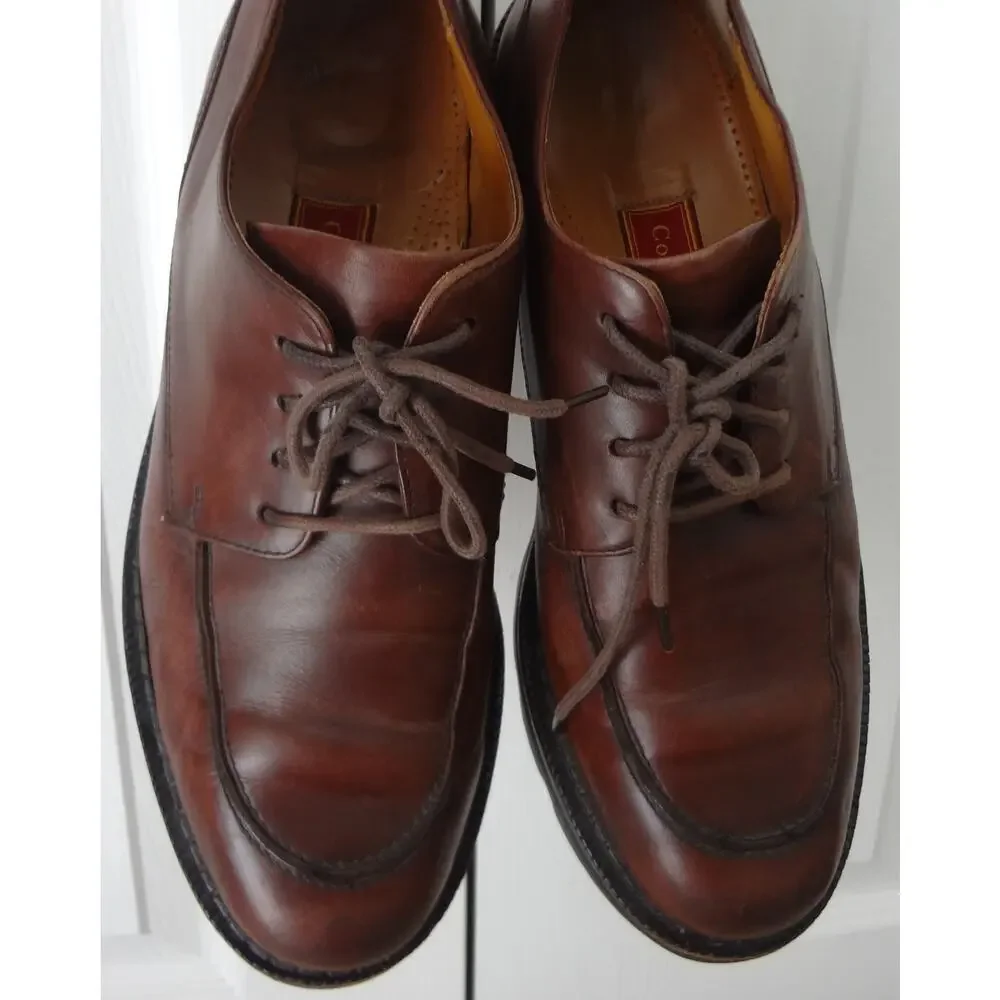 Vintage 90s Cole Haan Country Brown Leather Oxfords Chunky Mens 12 Lug Sole